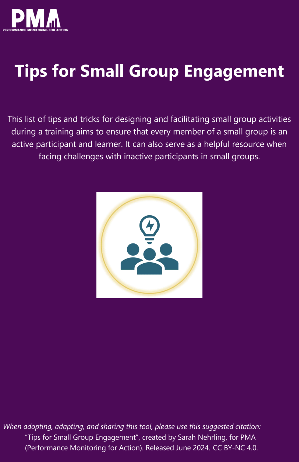 Consejos para la participación de grupos pequeños